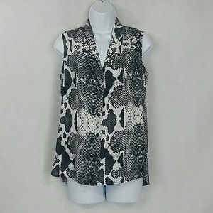Worthington Women's sleeveless snake print blouse